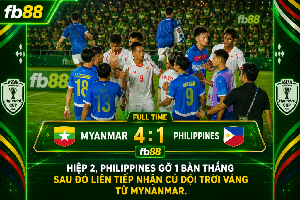 Philippines vs Myanmar 1:4 Asean Cup 2026