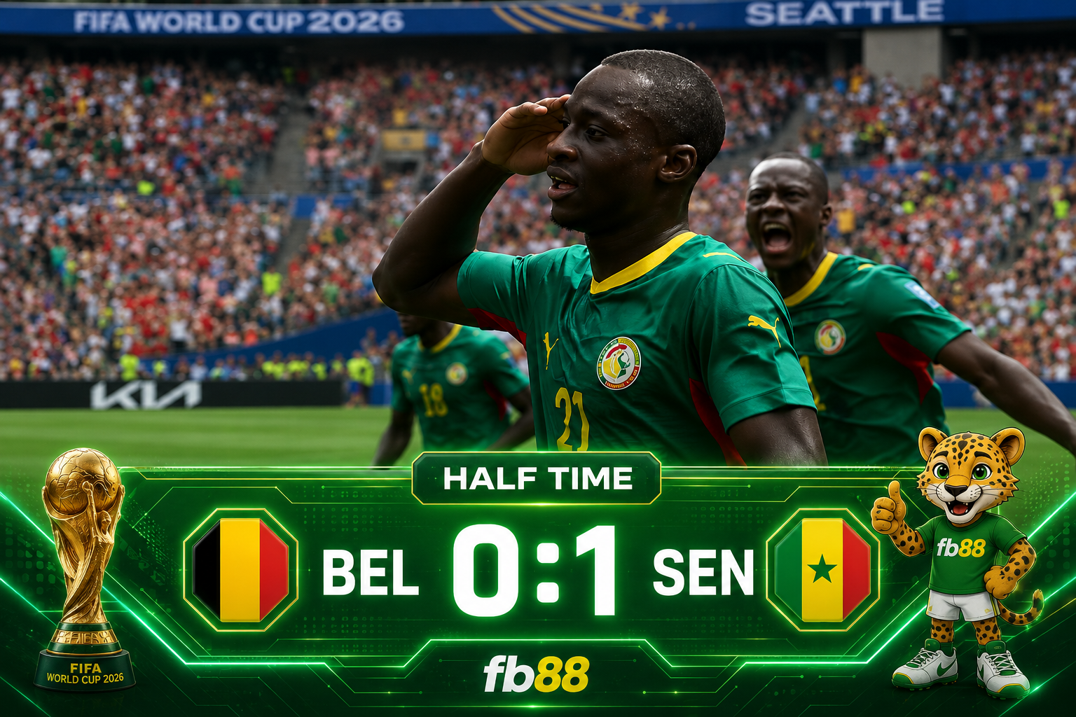 Bỉ vs Senegal HT 0:1