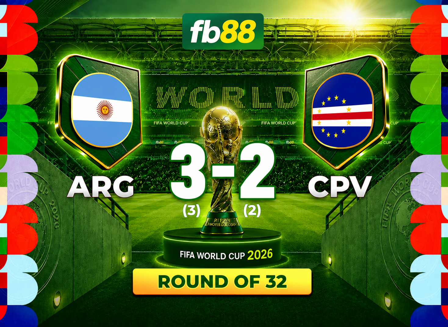 Read more about the article Highlight Argentina vs Cape Verde 3-2: Vozinha 40 Tuổi Cản 5 Lần Messi, Cabral Ghi Siêu Phẩm