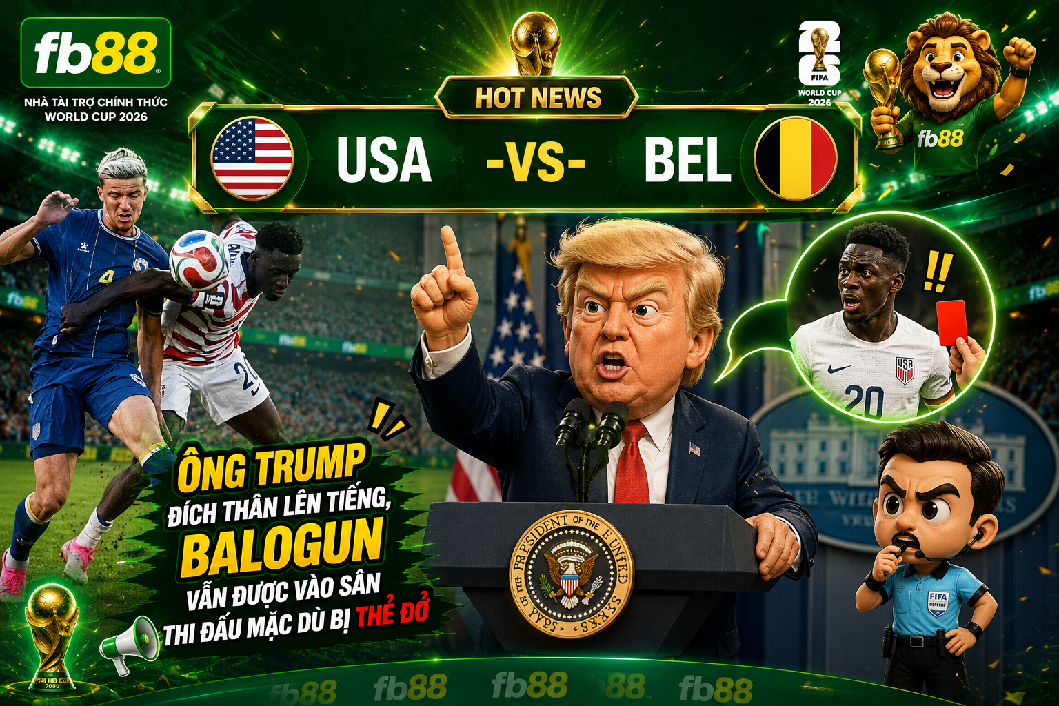 Mỹ vs Bỉ: Tổng Thống Trump Can Thiệp Giúp Balogun Được Thi Đấu