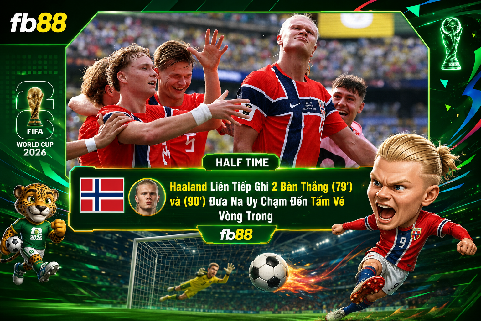 Brazil vs Na Uy Hiệp 2: Haaland Ghi Liên Tiếp 2 Bàn Thắng