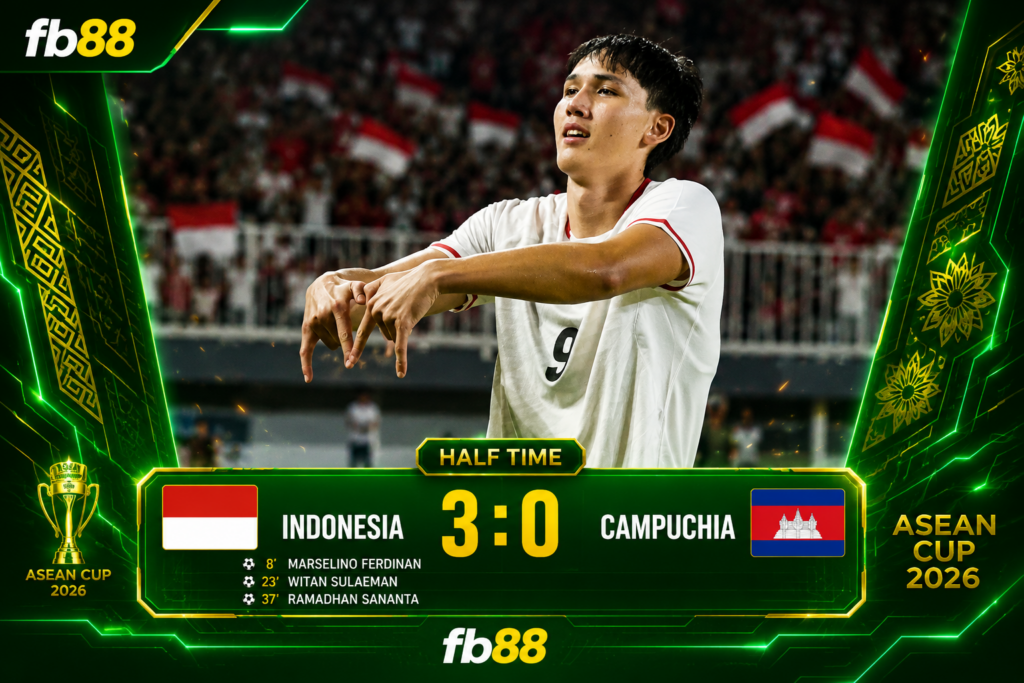 Indonesia vs Campuchia 5:1 Asean Cup 2026