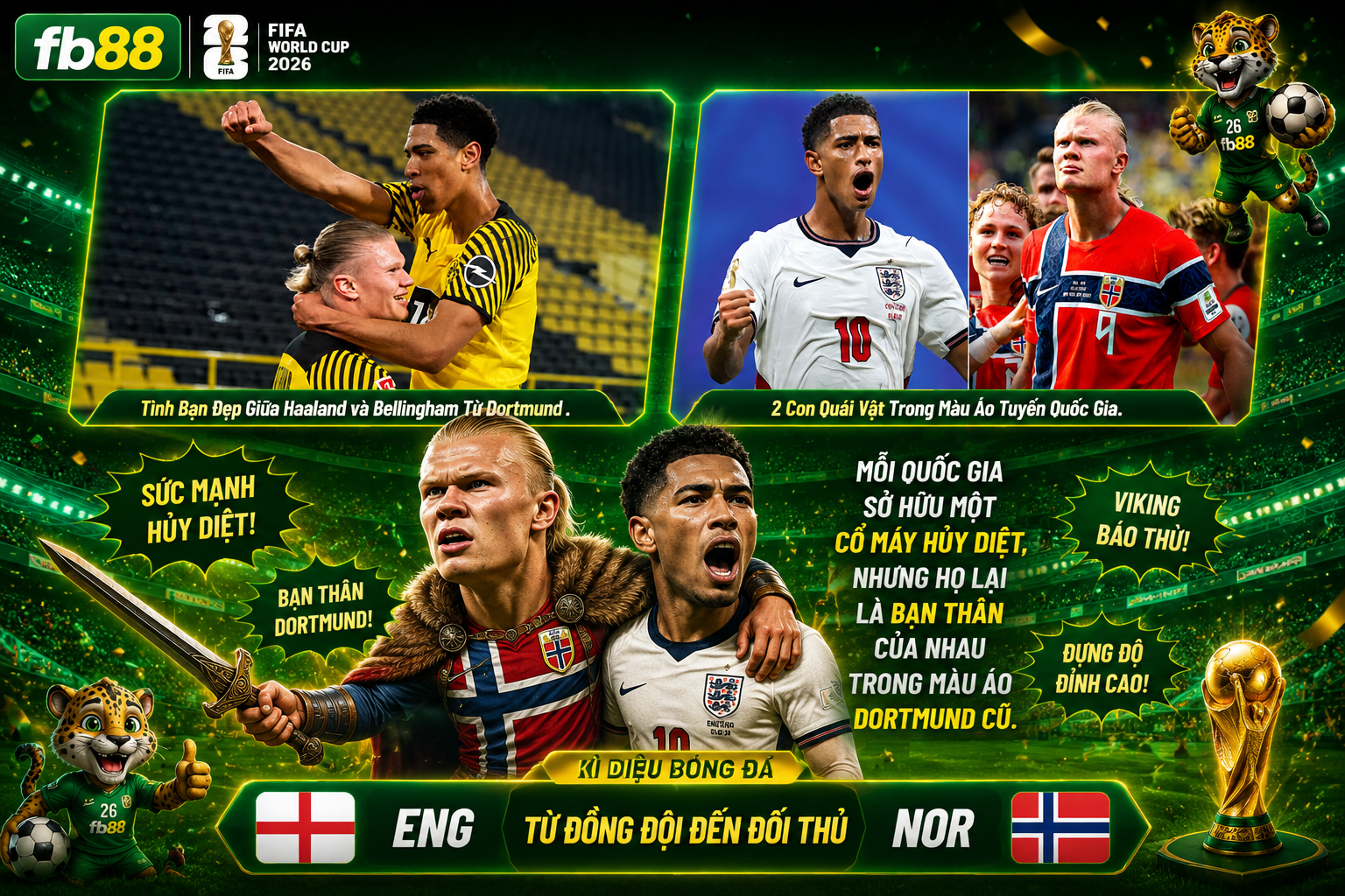 Anh vs Na Uy Tứ Kết World Cup 2026
